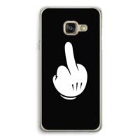 Middle finger black: Samsung Galaxy A3 (2016) Transparant Hoesje