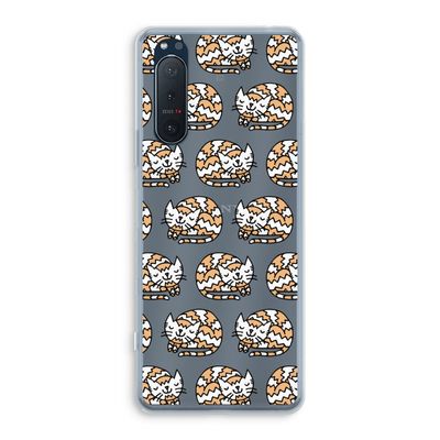 Slapende poes: Sony Xperia 5 II Transparant Hoesje