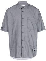 izzue chemise en coton à rayures verticales - Gris