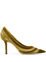 Jimmy Choo escarpins Love 85 mm en mesh - Jaune - thumbnail