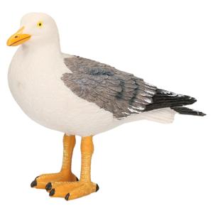 Meeuwen beeldje - polystone - 18 cm - maritiem - dierendecoratie