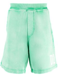 DSQUARED2 short de sport en coton à logo imprimé - Vert