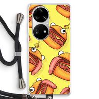 Hamburger: Huawei P50 Pro Transparant Hoesje met koord