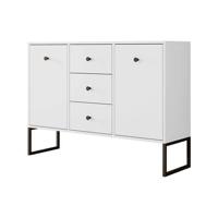 Meubella Dressoir Lyndall - Wit - 115 cm - Met deuren