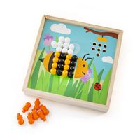 Bigjigs houten insteekmozaiek spel tuin Bigjigs houten insteekmozaiek spel tuin