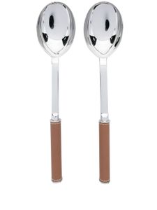 Ralph Lauren Home serveurs à salade Wyatt en acier inoxydable (lot de deux) - Argent