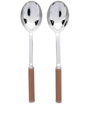 Ralph Lauren Home serveurs à salade Wyatt en acier inoxydable (lot de deux) - Argent