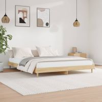 Bedframe bewerkt hout sonoma eikenkleurig 160x200 cm - thumbnail