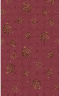 Duni dunicel tafelkleed gilded bauble 138x220cm bordeauxrood 1 stuks