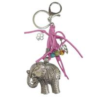 Tas/sleutelhanger De Olifant Roze