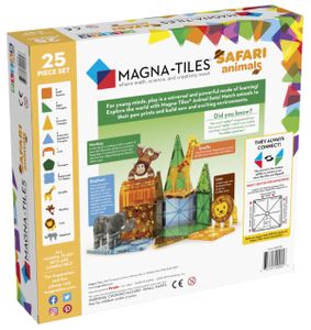 Magna-Tiles - Clear Colors - Safari 25-delig