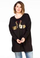 Yoek Sweater met zwanen | Zwart | Maat XL Yoek Sweater met zwanen | Zwart | Maat XL