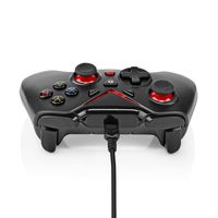 Nedis Gamepad | USB Type-A | USB Gevoed | PC | Aantal knoppen: 12 | Kabellengte: 1.60 m | Zwart - GGPD110BK - thumbnail