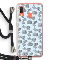 Poezen: Samsung Galaxy A20e Transparant Hoesje met koord