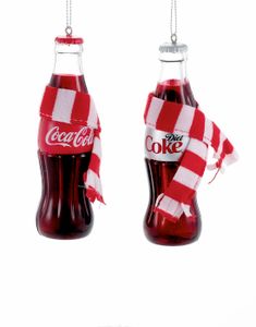 Coke Bottle with Scarf 4.75 Inch - Kurt S. Adler