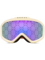 Gucci Eyewear lunettes de ski à motif monogrammé - Noir