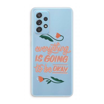 Optimistic flower girl: Samsung Galaxy A73 Transparant Hoesje