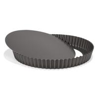 Patisse Bakvorm - voor taart of quiche - losse bodem - 28 cm - zwart