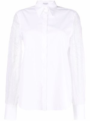 Brunello Cucinelli chemise à boutonnière - Blanc