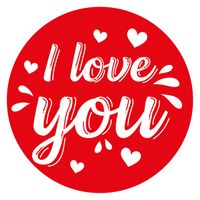 15x Onderzetters I love you met hartjes romantische Valentijn onderleggers   -