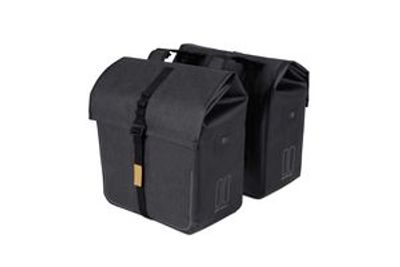 Basil urban dry dubbele fietstas - grijs, 50l