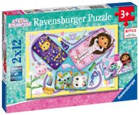 Ravensburger puzzel 2x12 stukjes Gabby&apos;s dollhouse - thumbnail