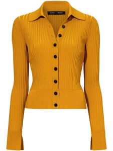 Proenza Schouler cardigan à design nervuré - Jaune