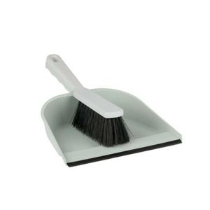 Lifetime Clean Stoffer en blik - kunststof - 32 x 23 cm - rubber rand