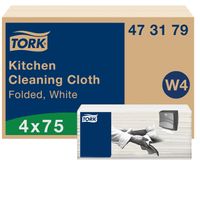 Reinigingsdoek Tork Kitchen Cleaning W4 extra absorberend wit 473179 - thumbnail