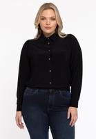 Yoek Blouse kort | Zwart | Maat 42/44