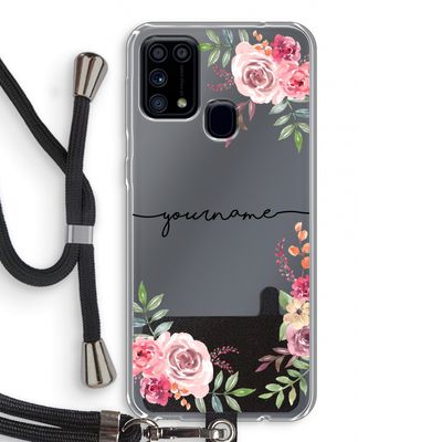 Rozen: Samsung Galaxy M31 Transparant Hoesje met koord