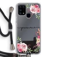 Rozen: Samsung Galaxy M31 Transparant Hoesje met koord