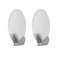 Metaltex haak zelfklevend RVS 2 stuks