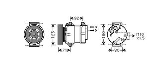 Airco Compressor 9/05+ 1.4 / 1.6 4300K441