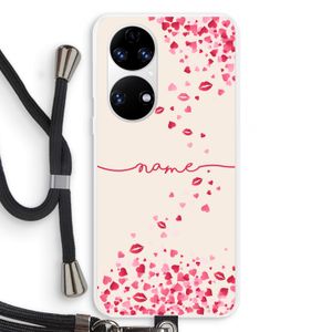 Hartjes en kusjes: Huawei P50 Transparant Hoesje met koord