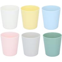 Drinkbekers - 6x - gekleurd - kunststof - 230 ml - herbruikbaar