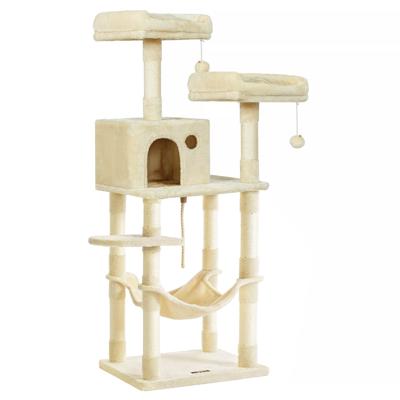 Krabpaal met kijkplatformen, 143 cm, beige