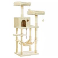 Krabpaal met kijkplatformen, 143 cm, beige