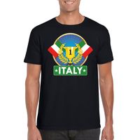 Zwart Italie supporter kampioen shirt heren