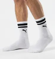 2-Paar sport sokken Heritage Stripe - Gestreepte katoenen sokken - Dames - Heren witte sokken