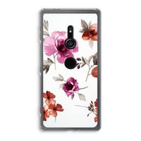 Geschilderde bloemen: Sony Xperia XZ2 Transparant Hoesje