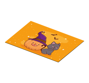 Kinder placemat Pompoen hoofd heks