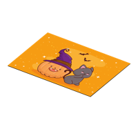 Kinder placemat Pompoen hoofd heks