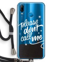 Don't call: Huawei P20 Lite Transparant Hoesje met koord