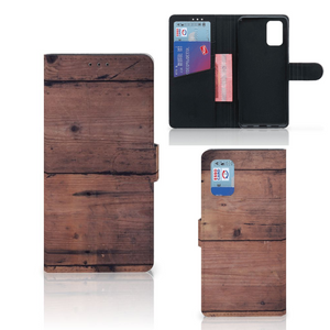 Samsung Galaxy A02s | M02s Book Style Case Old Wood