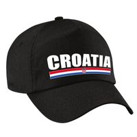 Croatia supporter pet / cap Kroatie zwart kinderen