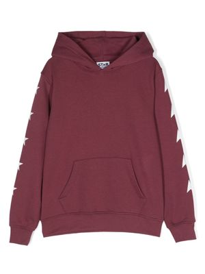 Golden Goose Kids hoodie à imprimé étoiles - Rouge