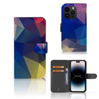 iPhone 15 Pro | Book Case | Polygon Dark