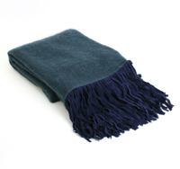 Plaid Wol met suedine franje in 5 kleuren