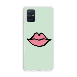 Kusje: Galaxy A71 Transparant Hoesje